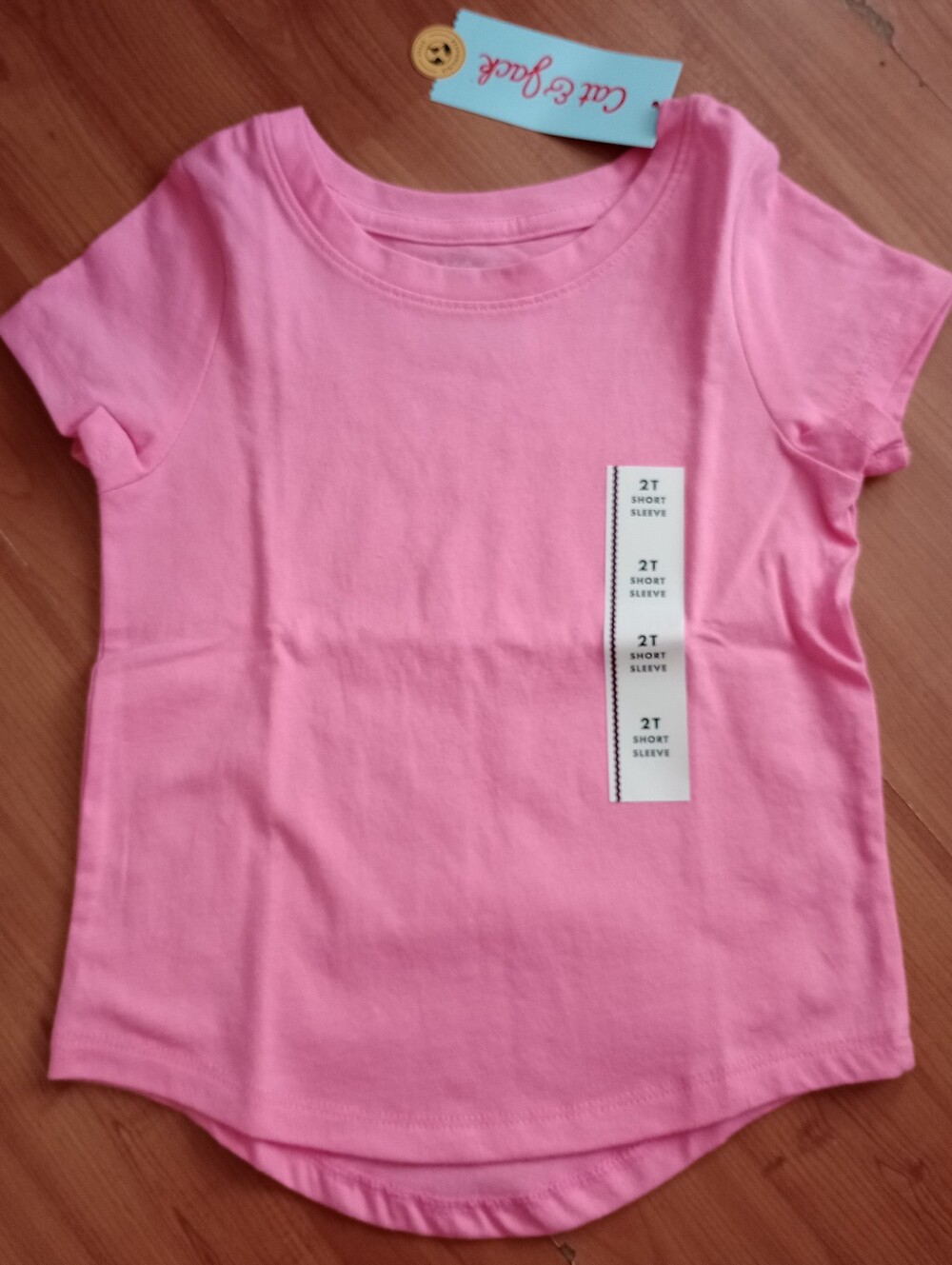 New Cat & Jack Pink Short Sleeve Tee